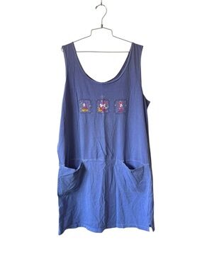 Disney Mickey and Mini Plus Lavender Tank Dress Size XL Vacation Beach Dress